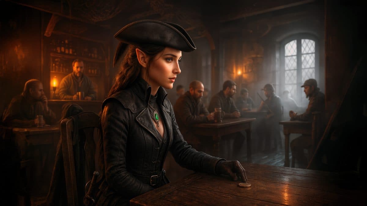 The founding myths of Scuttle Cove — legends of the first captains who carved a haven from stone and salt